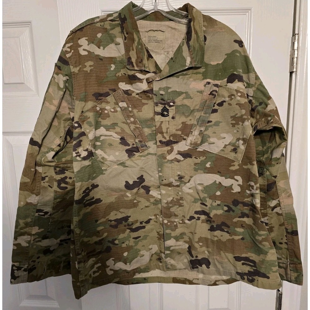 Genuine US Military Army Combat Sergeant Jacket Coat Mens Medium Camouflage